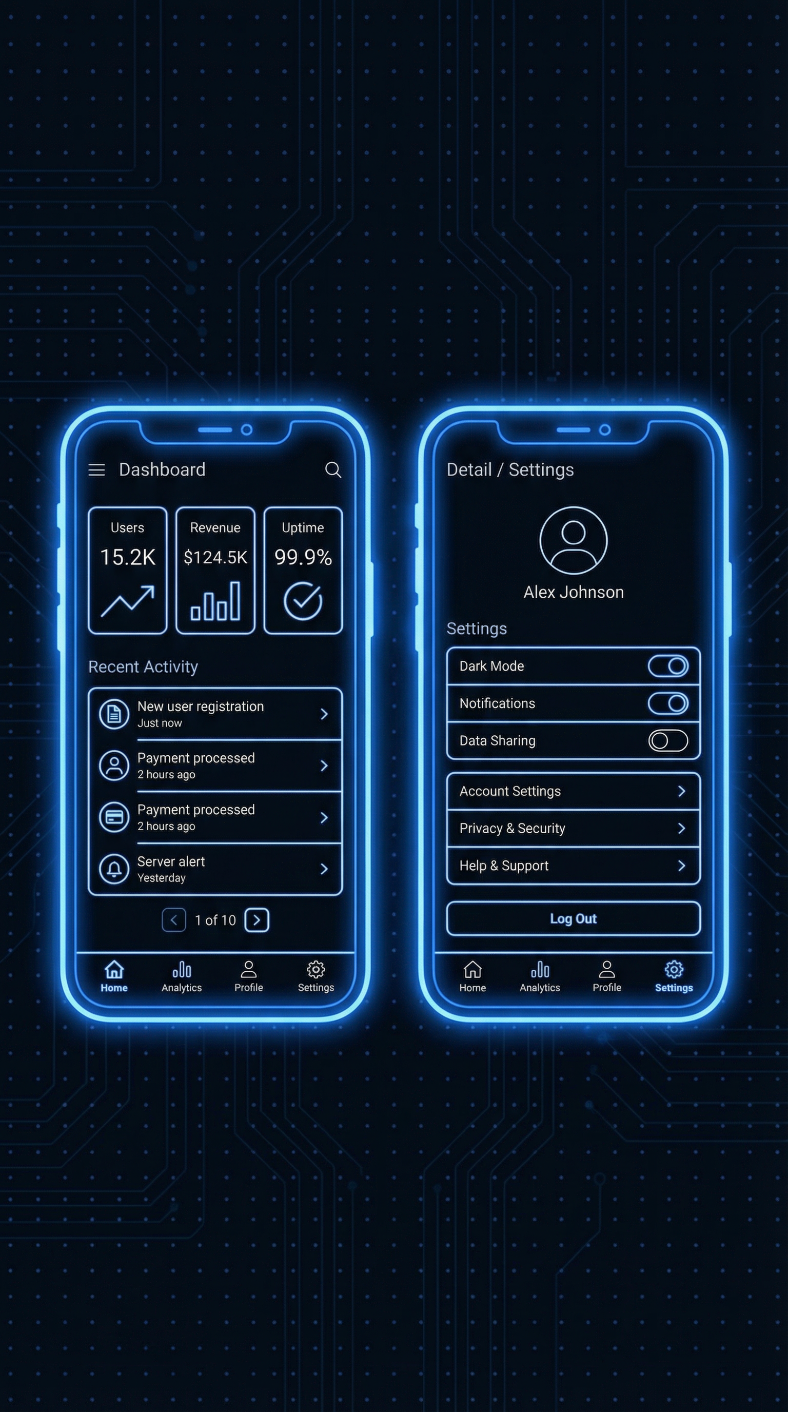 Mobile app wireframe mockup